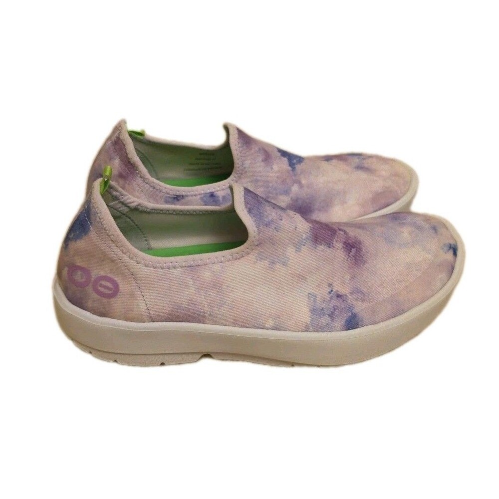 OOFOS Women's OOMG EEZEE Pink Tie Dye OOMG Low Shoe Size 8